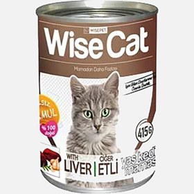 Resim Wise Cat Ciğerli Konserve Kedi Maması 415gr 