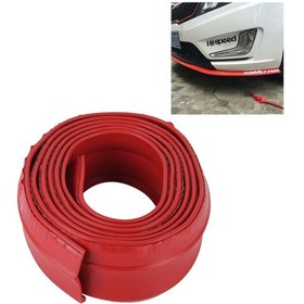 Resim Evrensel 2.5m Araba Ön Tampon Dudak Splitter Spoiler Etek Yapıştırıcı Koruyucu Kırmızı 