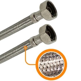 Resim Genel Markalar 1/2 - 1/2 Lavabo Klozet Bağlantı Hortumu Flex Hortum 60 Cm 