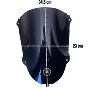 Resim Yamaha R25 Siperlik Camı 2019-2023 Model Uyumlu-siyah 