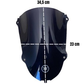 Resim Yamaha R25 Siperlik Camı 2019-2023 Model Uyumlu-siyah 