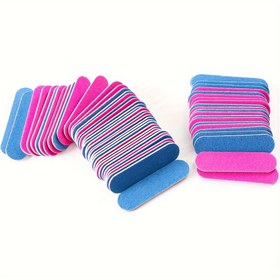 Resim 100 Adet/TAKIM Mini Kaplama Törpüleri - Renk Kodlu Pembe & Mavi Zımpara Şeritleri ile (120-240 Kum) | Bireysel Olarak Pakelenmiş, Elde Taşınabilir ve Kompakttır. El Ayak, Çivi Uçları iki Yönlü Ağrısız Manikür Pedicure Aracı, İncelemeye Dayanıkılığa Sahip Hassas Cilalayıcı 260 Grit, 120 200 Gritten 240'a 125 Farklı Derecede. Hafif Bej Renginde Hipertansiyonu Koruyucu, 100% Hijyensizlikten Ücretsiz Çözüm Sahtekarlık Özelliki Kolay, 10 Parça Set 