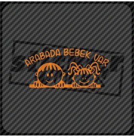 Resim Sticker Works Arabada Bebek Var Sticker 