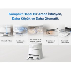 Resim Ecovacs Deebot T30 Pro Omni Akıllı Robot Süpürge ve Paspas Beyaz 