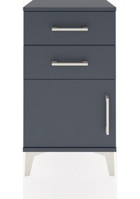Resim Arges Komodin Tek Raflı 2 Çekmeceli Tek Kapaklı 44x30x80 Antrasit-antrasit Antrasit 