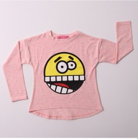 Resim Toontoy Kız Çocuk Sweatshirt Smile Baskılı Pembe Melanj 