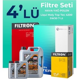 Resim Filtron Mercedes E200 Filtre Bakım Seti Liqui Moly Motor Yağlı (2016-2018) 4 Lü - 