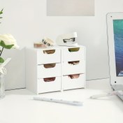 Resim 2 adet Beyaz 3 Katlı Plastik Çekmece Düzenleyici Kutular - Ofis Malzemeleri, Saç Tokaları, Takı ve Kozmetikler için Kompakt ve Sevimli Tasarım - Masa ve Ev Düzeni için Mükemmel, Çok Amaçlı Depolama Çözümü, Masa Düzenleyicisi | Minimalist Düzenleyici | Dayanıklı Plastik, Masa Düzenleyicileri ve Aksesuarları, Mücevher Kutuları 