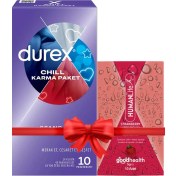 Resim Durex Chill Prezervatif 10'lu + Humanlife 5 gr x 10 Çilek Aromalı Jel Lubricant 