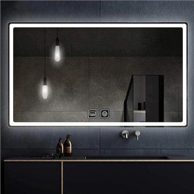 Resim Dnr-Mirror65x90 Cm Buğu Yapmayan Dokunmatik Beyaz Ledli Dikdörtgen Banyo Aynası 