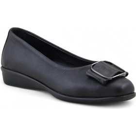 Resim Beety 3101 Hakiki Deri Kadın Ayakkabı Siyah 