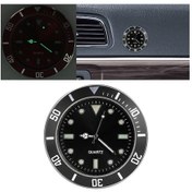 Resim Araç İçi Yapıştırma Saat Araba Işıklı Saat Siyah 