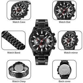 Resim Sones Curren M8355 Erkek Saati Su Geçirmez Kuvars Altı Dikiş Takvim Çelik Kemer İş Saati Gül Kabuğu Mavisi 