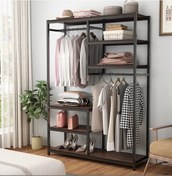 Resim Zizuva Tasarım Bölmeli Açık Gardırop 