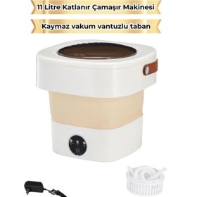 Resim 11 Litre Portatif Mini Çamaşır Makinesi Beyaz Renk 