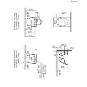 Resim VitrA S50 Rim-ex Asma Klozet 