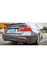 Resim Bmw F30 3 Serisi M Technic Difüzör Difizör Plastik Parlak Siyah Sağ Sol Çift Arka-bodykit-ek-karlık 