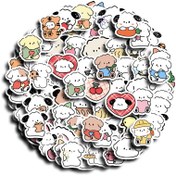 Resim 100 Adet Sevimli Kore Köpek Vinil Stickerları - Su Geçirmez & Yeniden Kullanılabilir, Laptoplar, Telefonlar, Su Şişeleri için Fantastik Karikatür Köpekler - Öğrenciler, Öğretmenler, El Sanatları Yapımcıları için İdeal, Kış ve Yeni Yıl için Mükemmel 