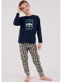 Resim Arnetta Erkek Çocuk Lacivert Pijama Takımı Ar3511-c-v1 