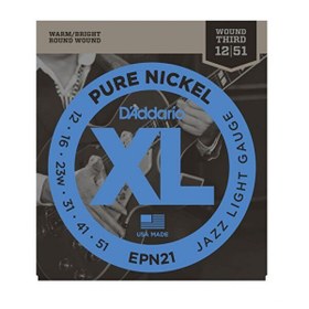 Resim D'Addario Epn21 12-51 Jazz Lite Elektro Gitar Tel Seti 