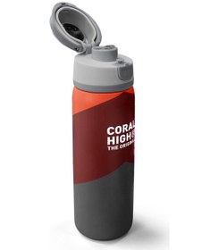 Resim Coral High Koyu Gri Bordo Turuncu Desenli Pipetli Ve Direkt İçim Çelik Termos 800 Ml 38552 Bordo 