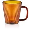 Resim Striped Borosilikat Cam Kupa Amber 130 Ml The Mia