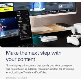 Resim Game Capture Neo - USB Taşınabilir Yakalama Kartı 4K60 Hdr Geçiş, 1080P60 Video Kaydı - Ps5/xbox/switch/iphone Için - Obs, Quicktime ve Daha Fazlası - Tak ve Çalıştır/dizüstü Bilgisayar, Pc, 