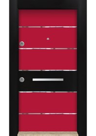 Resim MONO ÇELİK KAPI MN-6034 SAĞ KIRMIZI Dış İklim Kapısı 