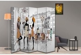 Resim Şehir Temalı Özel Tasarım Paravan Room Divider PRV1088, 180 x 180 