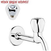 Resim Klasik Uzun Musluk + Musluk Kapak Takımı Hediyeli 