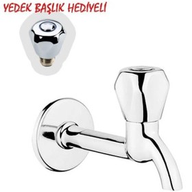 Resim Klasik Uzun Musluk + Musluk Kapak Takımı Hediyeli 