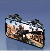 Resim Js65 Tek Atış 2pc-js65 Pubg Denetleyicisi Için Altı Parmak Kontrol Gamepad Tetik Cep Telefonu Gamepad Joystick Amaç Çeki 