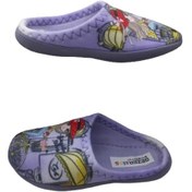 Resim Gezer Kız Çocuk Mor Bisiklet Figürlü Ev İçi Terlik Mor 