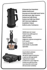 Resim GoldMaster Elvan Elektrikli Mutfak Çeyiz Seti 3 Lü Evlilik Paketi Siyah 