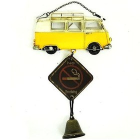 Resim Dekoratif Metal Kapı Rüzgar Çanı Minibüs Lütfen Sessiz Olunuz 