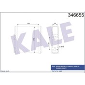 Resim KALE OTO Radyatör 346655 Kalorifer Radyatörü Brazıng Primera Sunny Otom Mek 151X191X26 