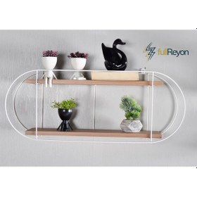 Resim Fullreyon Dekoratif 2 Raflı Duvar Rafı (523190578) 
