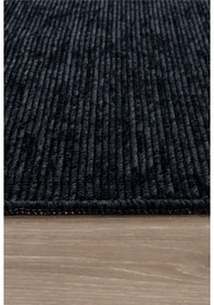 Resim Troy Yıkanabilir Kaydırmaz, Pamuk Dokuma, Premium Kalite Salon&mutfak&yemek Odası Kilimi Siyah Siyah 