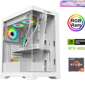 Resim XSR814 Ryzen 5 5600 16 GB RAM 512 GB M.2 NVMe SSD 8 GB RTX4060 Sıvı Soğutma FreeDOS Masaüstü Oyuncu Bilgisayarı 