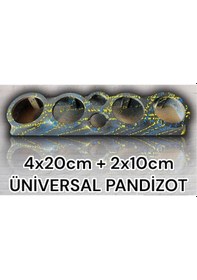 Resim Elyaflı Universal Pandizot 4x20cm+2x10 Uyumlu Pandizot Özel Boyalı Siyah 