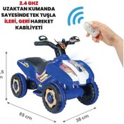 Resim Kumandalı Akülü Araba 6 Volt 2-4 Yaş Mavi 