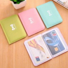 Resim Kadınlar için Kore Tarzı İnce Plastik Kartlık Cüzdan - 12 Yuvalı & Siyah Nakit Bölmeli, Pembe/Nane Yeşili/Şeftali Beyaz 