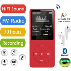 Resim JUNGLEE 8gb Dahili Hafizali Bluetoothlu Mp3-4 Çalar Fm Radio Dahili Hoparlör Ekranli Müzik 