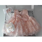 Resim biyan collection Kız Bebek Mevlüt Takımı Gelinlik Abiye Elbise Bebek Doğum Baby Shower Hediyesi 