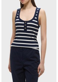 Resim Tommy Hilfiger Bayan Top Ww0ww43920 0a4 Beyaz-mavi Beyaz-mavi 