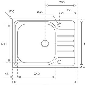 Resim Teka Classic 1B ½ D 580.500 Paslanmaz Çelik Eviye - Mat Krom - 40133221 