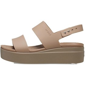 Resim Crocs Brooklyn Low Wedge Kadın Sandalet 206453-2el-kahverengi Kahverengi 