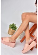 Resim Fox Shoes P267085804 Pudra Kumaş Kalın Tabanlı Kadın Terlik 