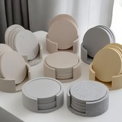 Resim 5 adet Silikon Bardak Altlığı Kalıbı Seti, DIY Epoksi Reçine Yuvarlak Bardak Altlığı Silikon Kalıpları, El Sanatları İçin Kullanımı Kolay - Malzeme: Silikon 