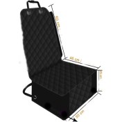 Resim Kapitone Su Geçirmez ve Kaymaz Kedi Köpek Koltuk Kılıfı Evcil Hayvan Araç Ön Koltuk Kılıfı 